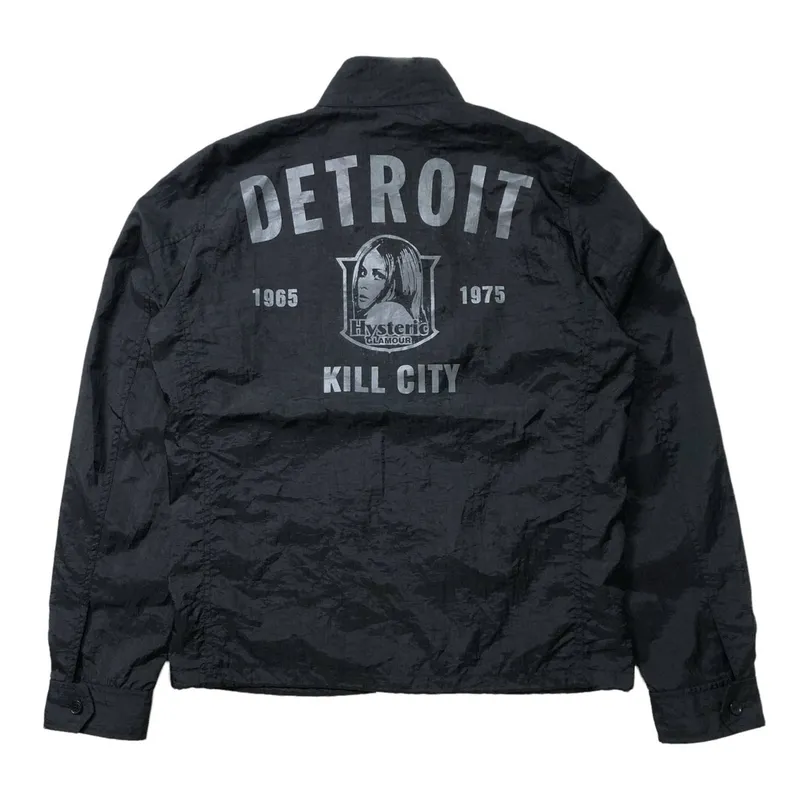 Hysteric Glamour Women's Black Track Jacket - Preloved