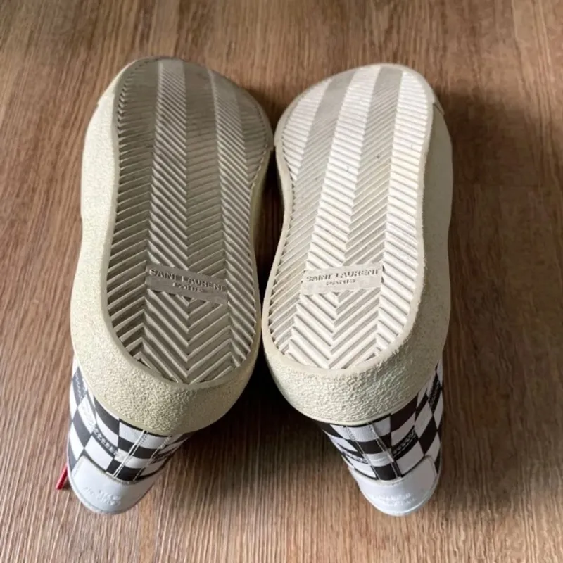 Ysl men's white sneakers best sale