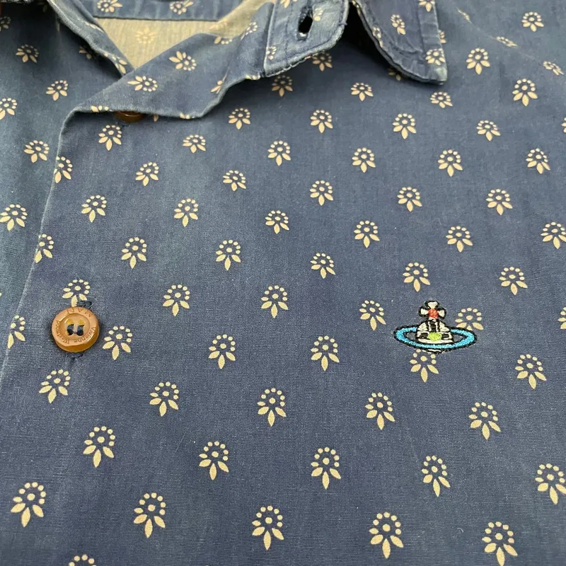 トップス Vivienne Westwood man flower long tee VIVIENNE WESTWOOD Men's Floral Pattern Long Sleeve T-Shirt