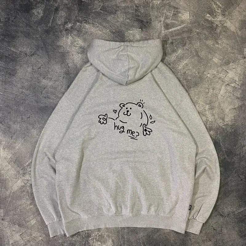 [COMPAGNO]★Hug Me EMBROIDERED HOODIE Hoodie Compagno Hug Me Embroidery - Preloved