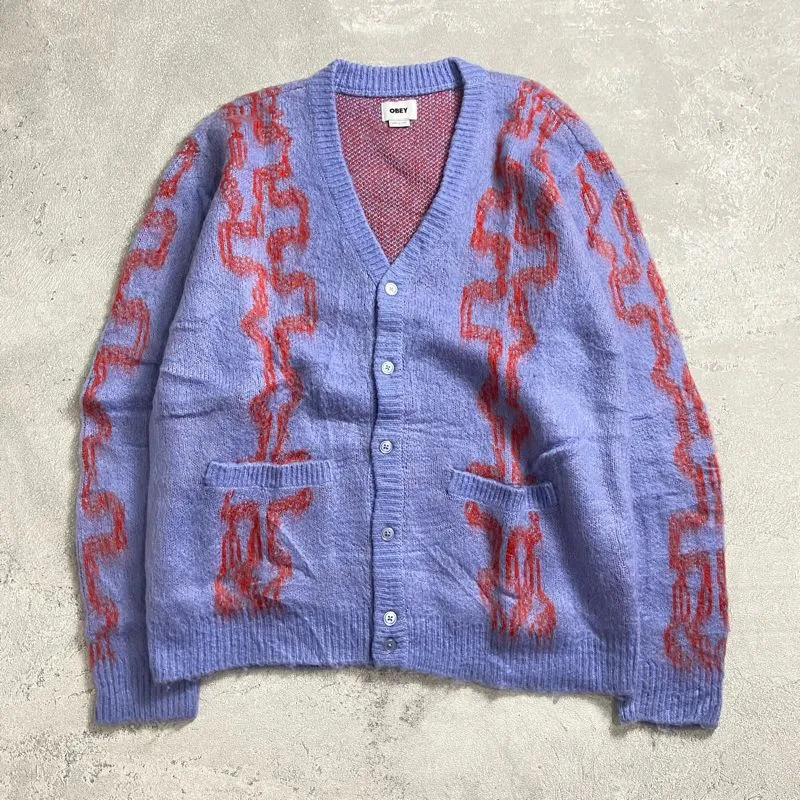 【中古】OBEY 22AW TEMPLE CARDIGAN 楽天市場】OBEY オベイ 長袖 カーディガン Cardigan 22AW TEMPLE