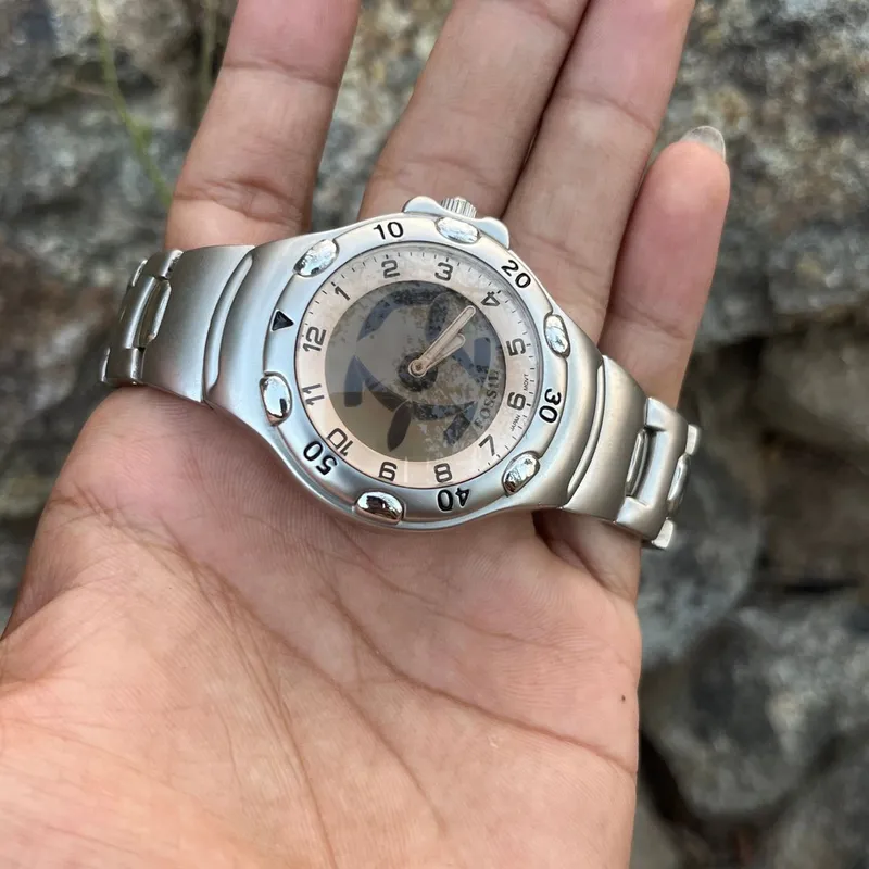 Fossil Y2K Futurist Pria silver - Preloved