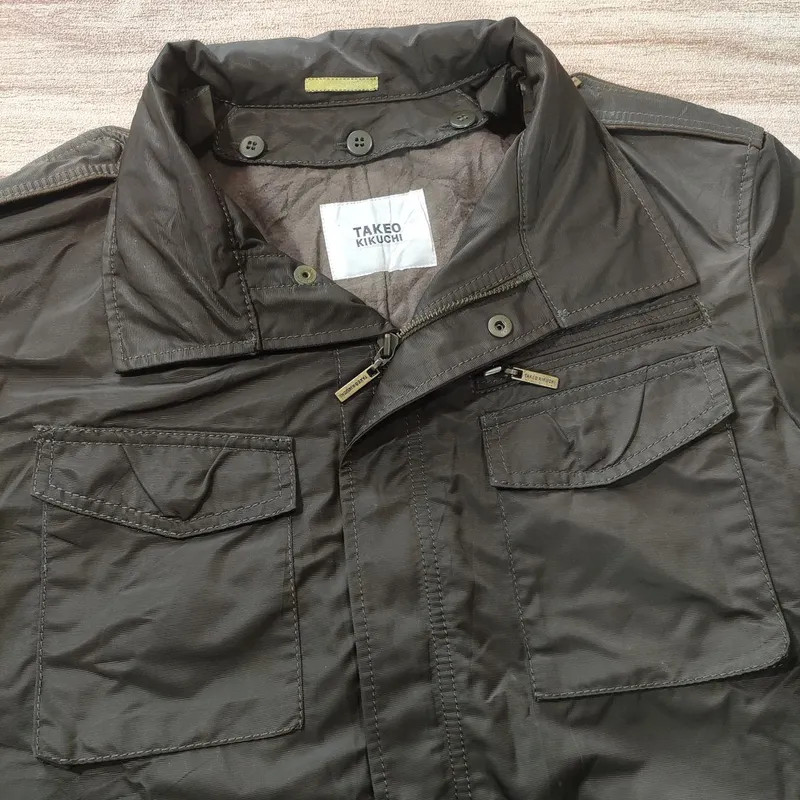 Takeo Kikuchi Vintage Casual Denim jacket Pria green black