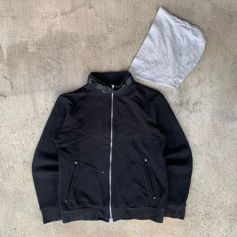 ジャケット・アウター 90s COMME CA ISM zip up sweat riders jkt COMME CA ISM Streetwear Y2K Track jacket Pria black - Preloved
