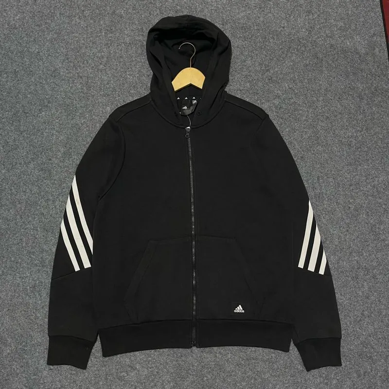 Jaket Hoodie Adidas Three Stripe Zip Hoodie Hoodie Pria ADIDAS