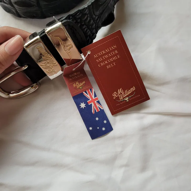 Rm Williams Crocodile Leather Belt Rm Williams Belts