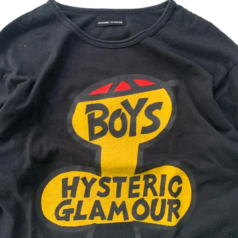 Hysteric Glamour Grunge Avant Garde T-shirt Pria black