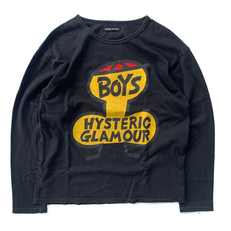 Hysteric Glamour Grunge Avant Garde T-shirt Pria black