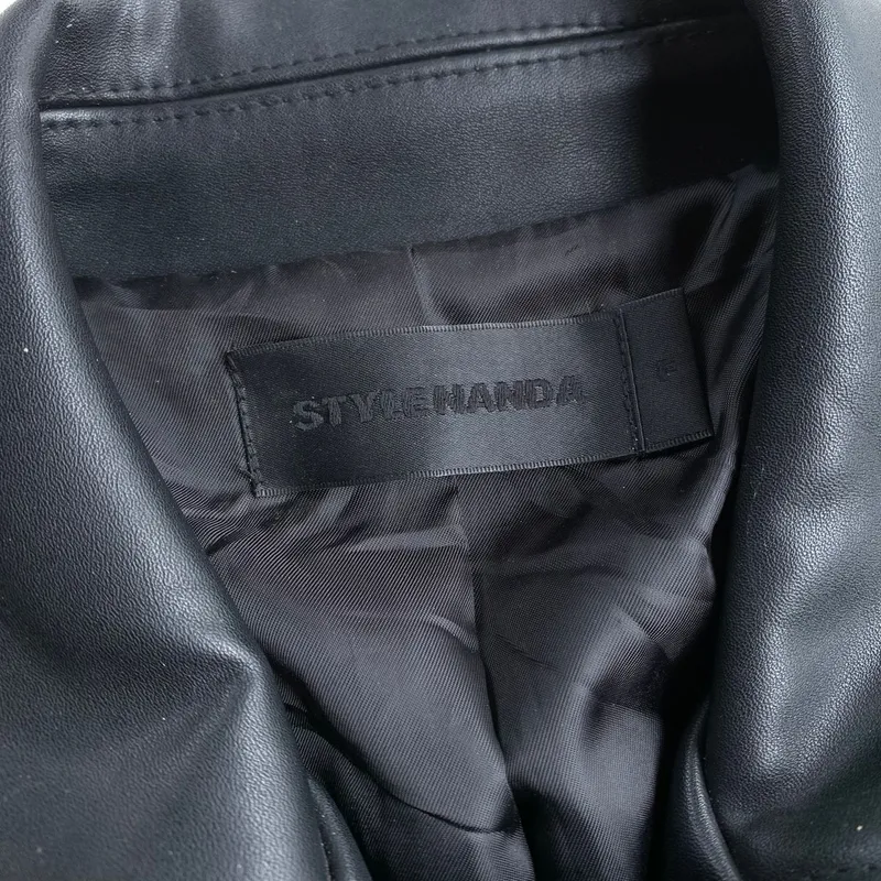 Stylenanda Vegan Stylenanda Leather Jacket Leather Jacket Korean
