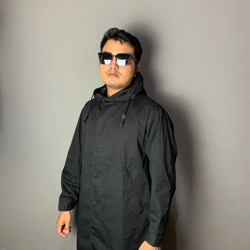 90's old uniqlo black anorak Parker city - メルカリ