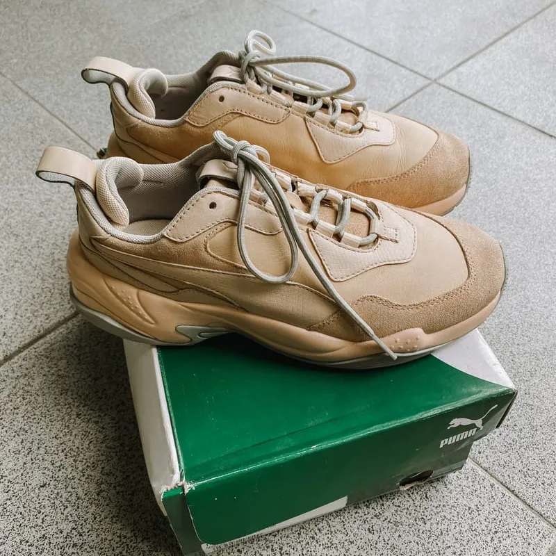 Puma Shoes Puma Thunder Desert Mens Gold Puma Thunder Desert 367997 03 Men's  Sz White Beige