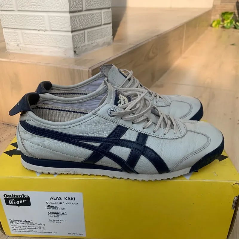 Onitsuka Tiger Luxury Casual Sneakers Pria white navy