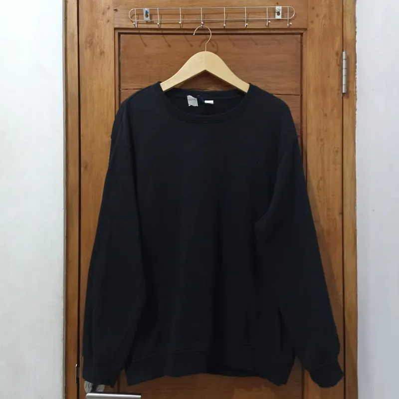 H\u0026M Casual Sweatshirt Pria black - Preloved