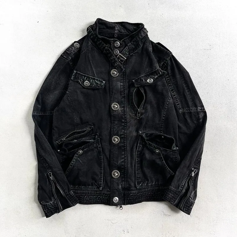 【本日特価】 In the Attic Men's Black Denim Jacket - Preloved ジャケット・アウター