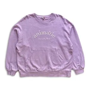 Spao Vintage Casual Sweatshirt Wanita purple pink