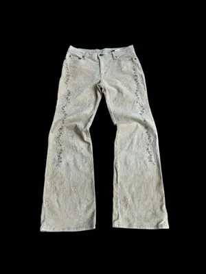 An side Floral Flared Corduroy Pants