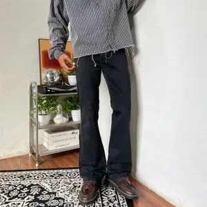 Japan made full black Bootcut denim Uniqlo