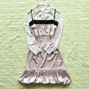 Luxury Fairy Going out dress Wanita tan black cream