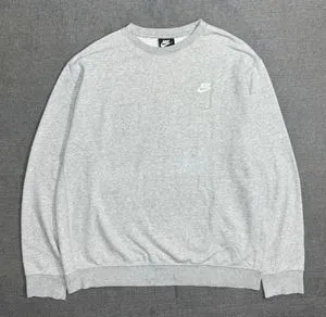 Nike Vintage Streetwear Sweatshirt Pria white gray