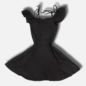 Forever 21 Grunge Goth Midi dress Wanita black