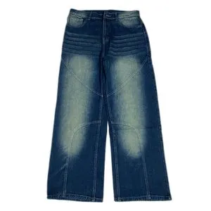 Baggy jeans blue / green retro