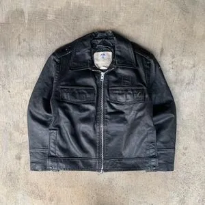 Vintage Leather jacket Pria black