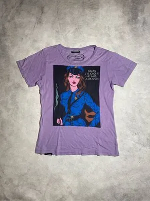 Hysteric Glamour Vintage Y2K T-shirt Wanita purple