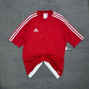 Adidas Vintage Sportswear Jersey Pria burgundy red