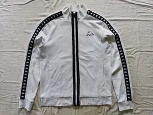 Kappa Vintage Casual Track jacket Pria white black