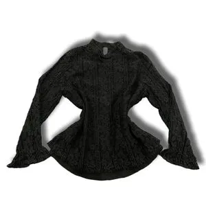 Japanese brand Coquette Casual Blouse Wanita black