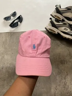 Polo Ralph Lauren Vintage Streetwear Hat Pria pink