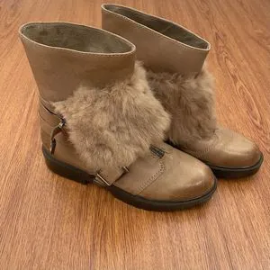 Japanese brand Vintage Y2K Boots Wanita brown