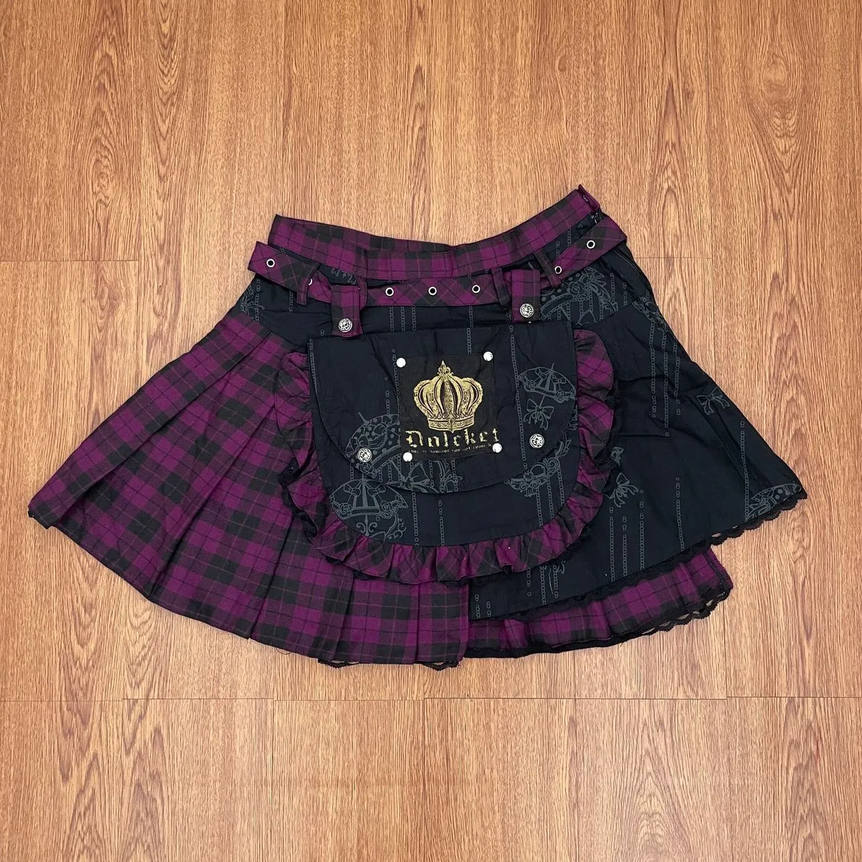 Grunge Goth Mini skirt Wanita purple
