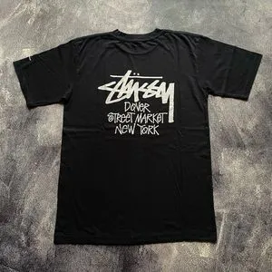 Stussy Casual T-shirt Pria black