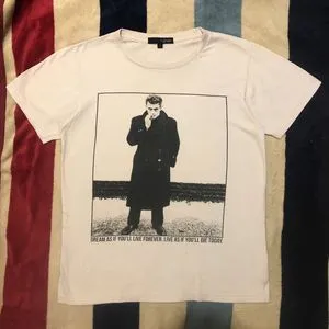 Japanese brand Vintage Streetwear T-shirt Pria cream