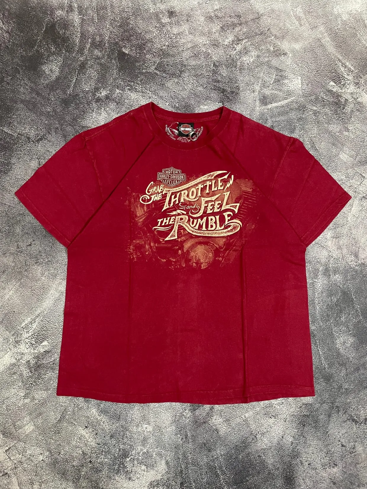 Harley Davidson Vintage T-shirt Pria burgundy