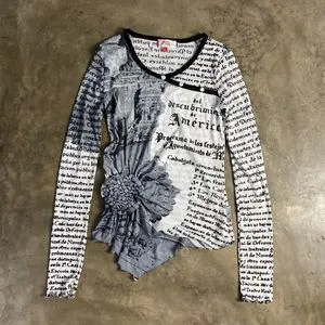 Japanese brand Y2K Fairy Crop top Wanita multicolor