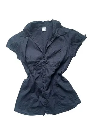 Y2K Casual Shirt Wanita black