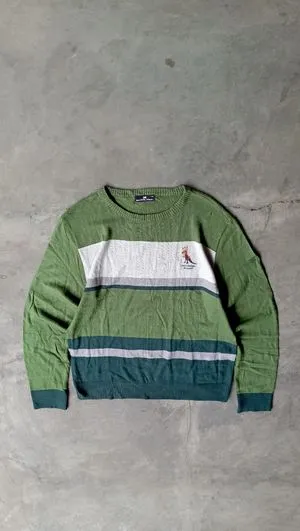 Jean-Michel Basquiat Vintage Streetwear Sweatshirt Pria multicolor green