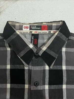 ECKO UNLTD Vintage Streetwear Casual shirt Pria white black