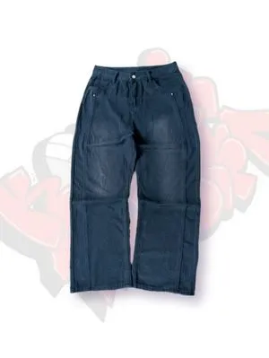 Streetwear Y2K Jeans Pria black