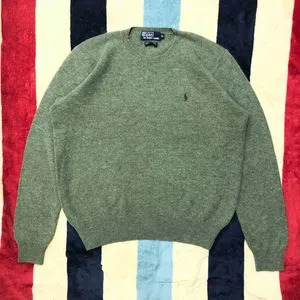 Polo Ralph Lauren Vintage Luxury Sweater Pria green gray