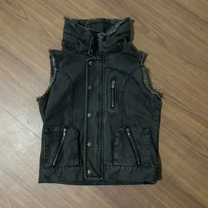 Japanese brand Grunge Emo Vest Wanita black gray