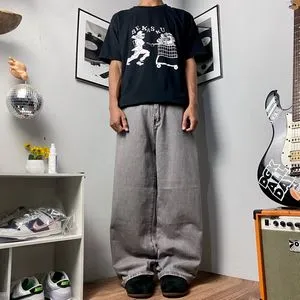 Vintage Y2K Jeans Pria gray