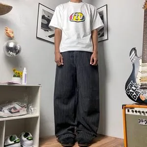 y2k hickory baggy pants