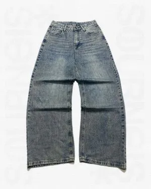 Baggy jeans retro blue wash