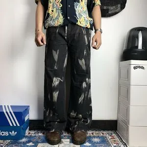 (Size 33) Flavorism Destroyed Grunge Washed Carpenter Jeans