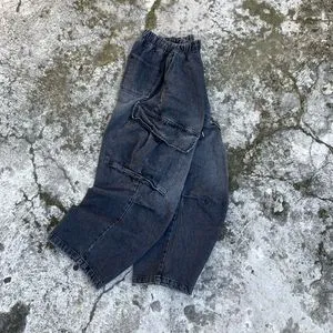 CARGO BAGGY BALON BLACK WASH BIG POCKETT