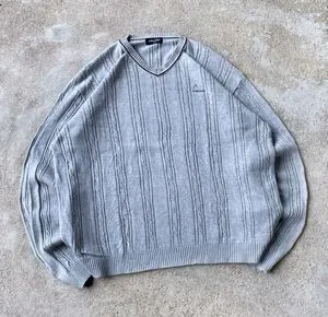 HEAD CABLE VNECK SWEATER KNIT