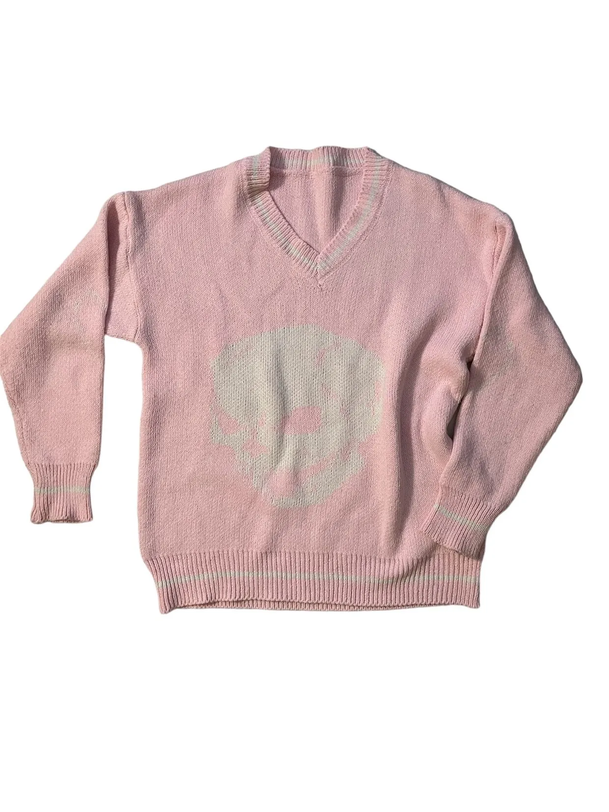 Goth Coquette Sweater Wanita pink